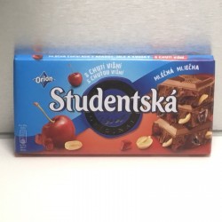 Czech Traditional Chococlate Orion Studentska Pecet Milk with Cherry Flavour